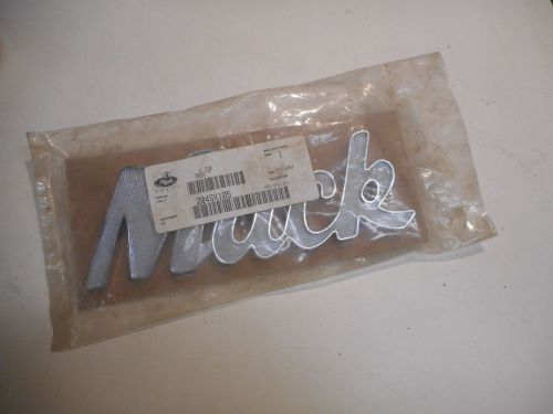 L698- new genuine mack trucks silver chrome r model superliner side bonnet badge