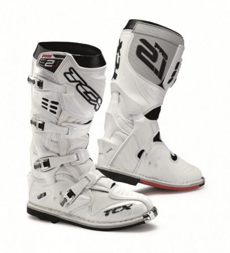 Tcx mens pro 2.1 white dirt bike boots motocross mx enduro