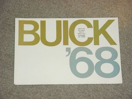 1968 buick full line original dealership sales brochure w gs350 riviera