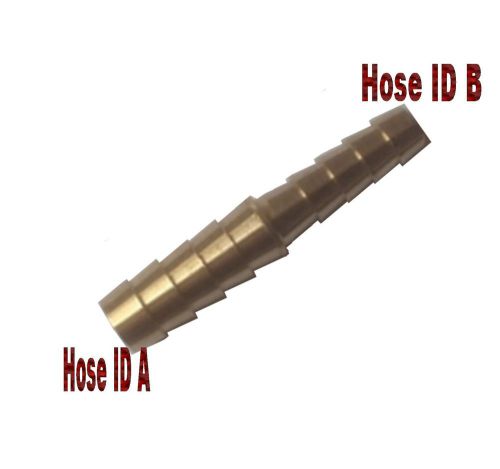 Reducer 5/16” to 1/4” barb brass fitting oil fuel water gas air connector   l-3x