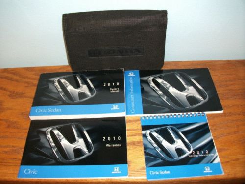 2010 honda civic sedan owner&#039;s manual with case