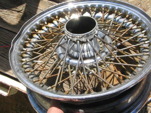 Jaguar xke wire wheel xa455c spline 72 spoke dent worldwide shipping #4 chrome