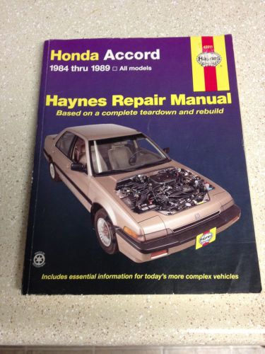 Honda accord repair manuel haynes