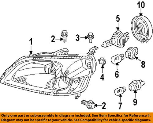 Honda oem 33101s5pa01 headlight-headlamp assembly