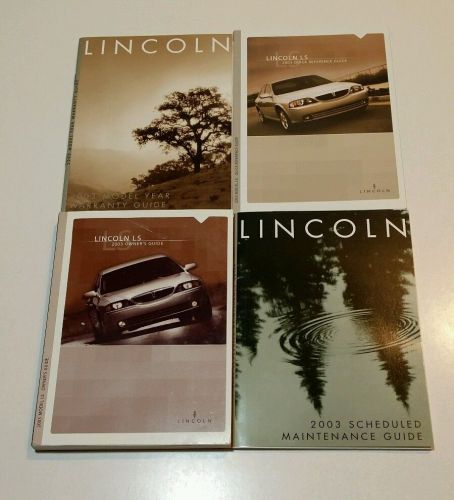 2003 lincoln ls owners manual user guide genuine factory limited awd 2wd premium