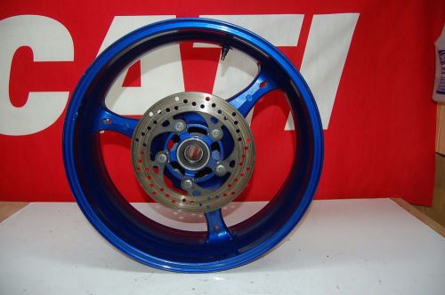 06 07 gsxr 600 750 rear wheel rim bearings rotor 5.5&#034; blue