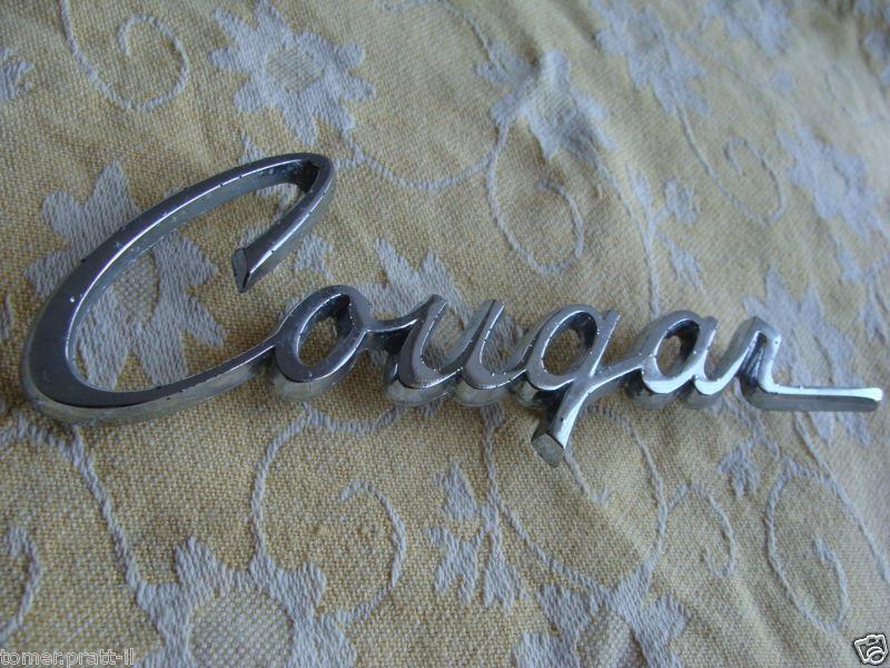  ford mercury cougar  bed classic sport car trunk name emblem nickel chrom  hot