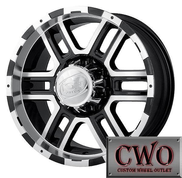 16 black ion style 179 rims 8x170 8 lug ford f-250 f350 super duty excursion cwo