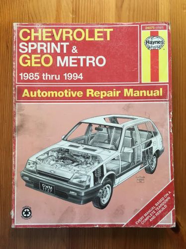 Haynes 1985-1994 geo metro chevy sprint service manual