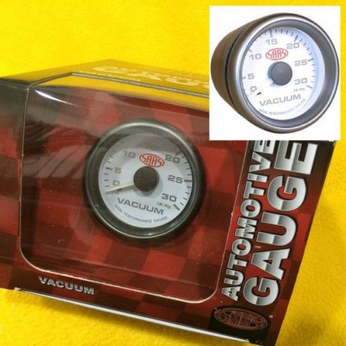 Vacuum gauge 52 mm 0-30 in hg multi colour display saas white face 2 inch saas