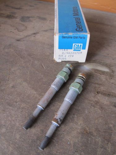 Nos gm diesel glow plug pair holden jackaroo rodeo  isuzu elf c190 c240 c223