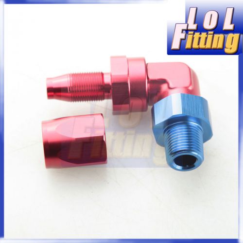 -6 an6 an -6 6an to 1/4&#034; npt 90 degree swivel hose end fitting adaptor