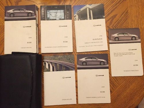 2008 lexus es350 owner&#039;s manual stock #050