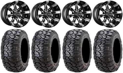 Madjax octane machined golf wheels 12&#034; 23x10-12 ultracross tires yamaha