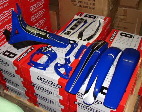 Gas gas 2002 280 pro - blue trials body set, airbox, mudguards fenders nos new
