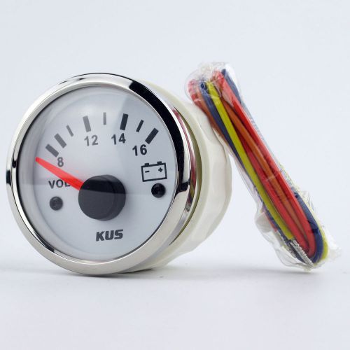 Kus marine battery gauge wema marine voltmeter electrical car truck range 8-16v