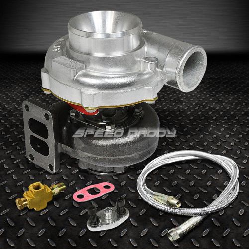 T70 t3 59 trim .70 a/r v-band stage iii 500+hp turbo charger+36&#034;oil feed line