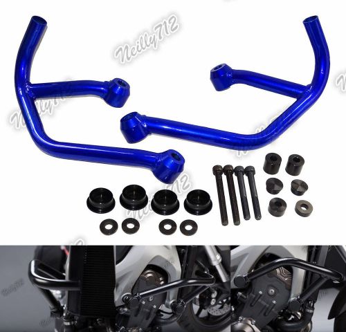 Motorcycle engine guard crash bars blue for 2013-2016 yamaha mt-09 tracer fz-09