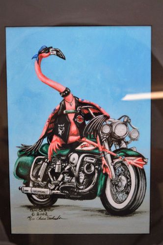 Bike buzzard signed limited edition (14/100) print – chris scheidler - framed