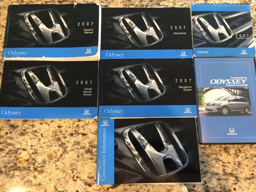 2007 honda odyssey owners manual set with navigation supplement oem lqqk!!