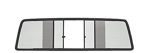 Duo-vent 4-panel slider w/ lt gray glass for 1980-1983 volkswagen rabbit truck
