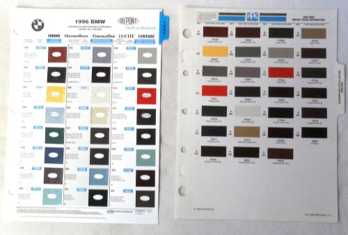 1997 bmw dupont and ppg   color paint chip chart all models original