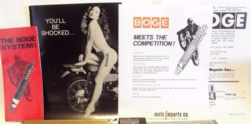 Vintage motorcycle racing motocross &#039;1971-&#039;72 boge shocks brochure pak
