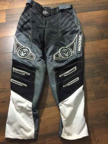 Moose racing black gray sahara motocross off road pants size 32 x 29 mesh lining