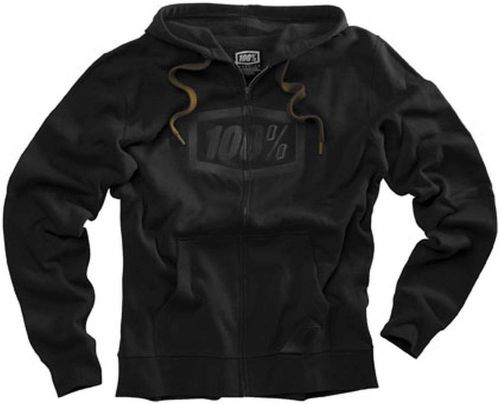 100% syndicate adult zip-up hoody/sweatshirt, black, small/sm, #36004-001-10