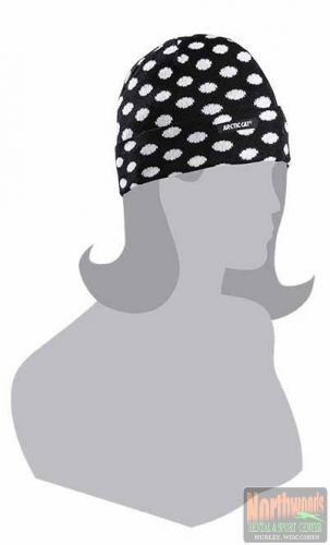 Arctic cat women&#039;s polka dot beanie / hat - black / white 5253-172