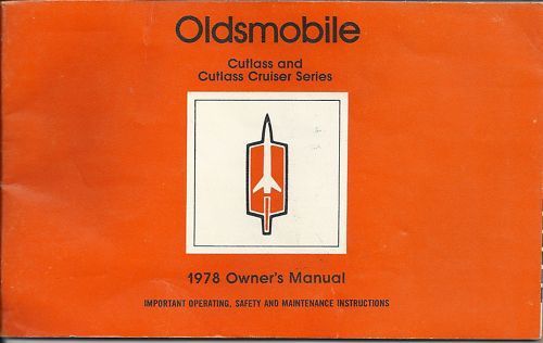 1978 oldsmobile cutlass  automobile owners manuals