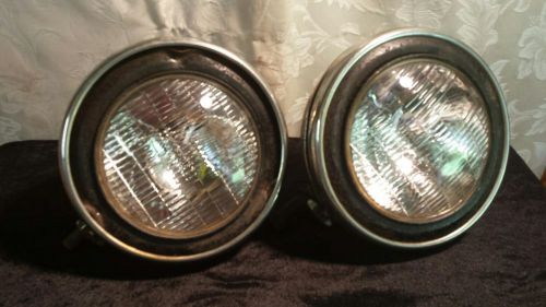 2 vintage headlights car or truck • barn find • rat rod or restoration