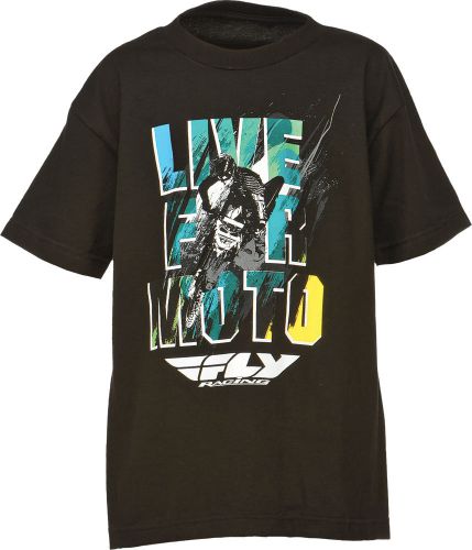 Fly racing 352-06602t live for moto tee black 2t