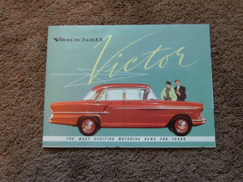 Original vauxhall dealer sales brochure victor &amp; victor super 1957 1958