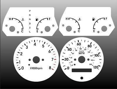 2001-2002 kia sportage instrument cluster white face gauges 01-02