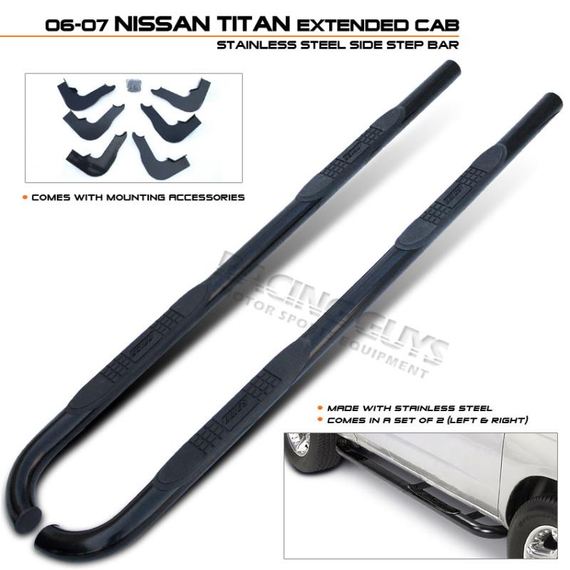 Jdm nissan titian le se xe extended cab pickup side step nerf bar w mounting kit