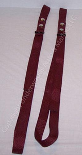 Adjustable boat fender bumper straps burgundy pair made in usa