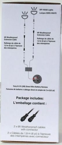 Types off road 12ft weatherproof extension cables with connector