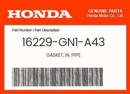 New genuine oem honda gasket, in. pipe - 16229-gn1-a43