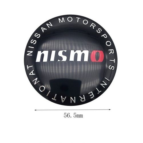 For nissan nismo sticker 4pcd.56mm black center wheel hub cap emblem decal resin