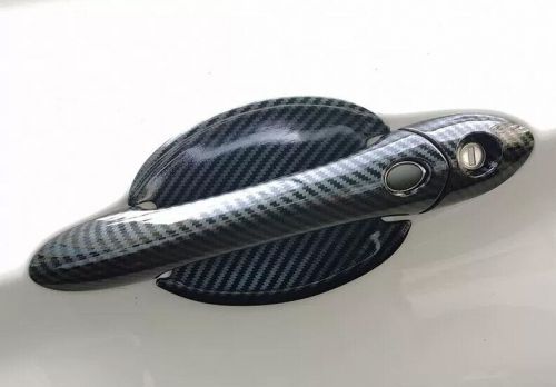 For hyundai sonata 11-14 carbon fiber style exterior side smart door handle trim