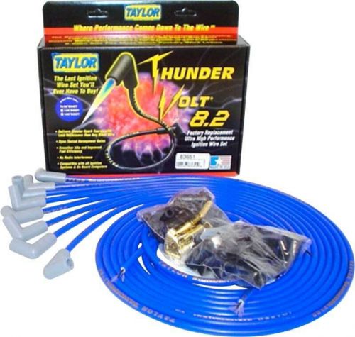 Blue taylor thunder volt 8.2mm universal fit 8 cylinder ignition wire set with