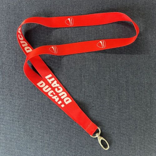 Ducati lanyard (red) with clasp - new genuine ducati neck strap