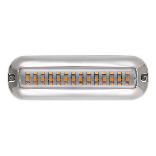 2x42led stainless light underwater pontoon for marine boat transom yellow light