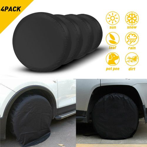 4pc waterproof 30-32&#034; wheel tire cover rv truck car camper trailer sun protector