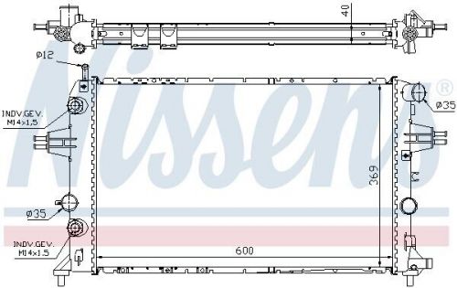 Nissan 63003a water cooler engine for opel astra g, zafira a - 2.0 2.2-