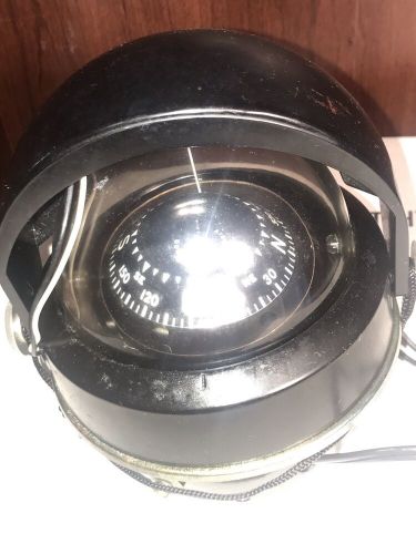 Vintage airguide marine /car compass chicago usa  lighted untested for parts