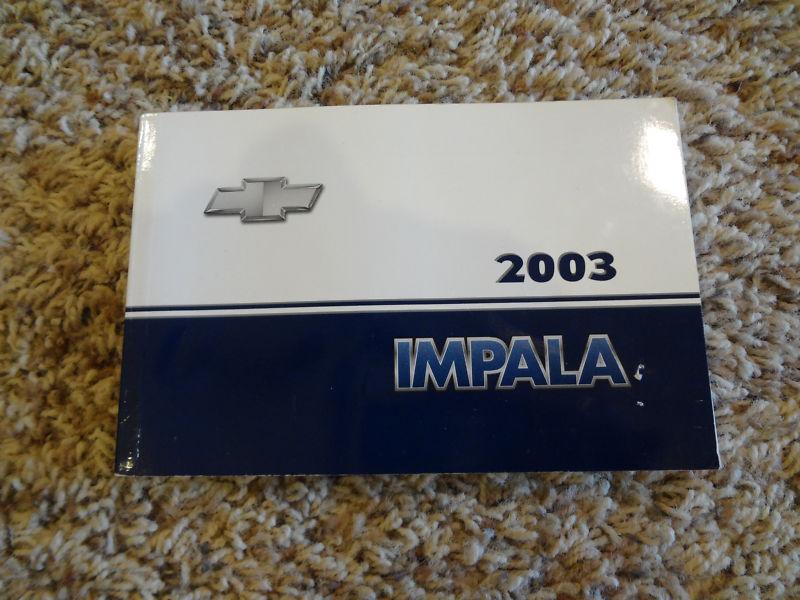 2003 03 chevy chevrolet impala owners manual