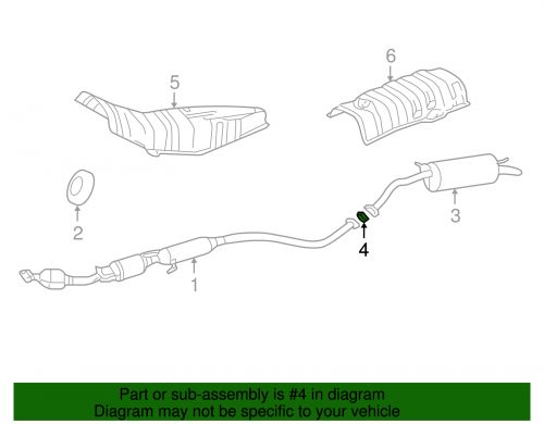 Genuine toyota catalytic converter gasket 17451-23010