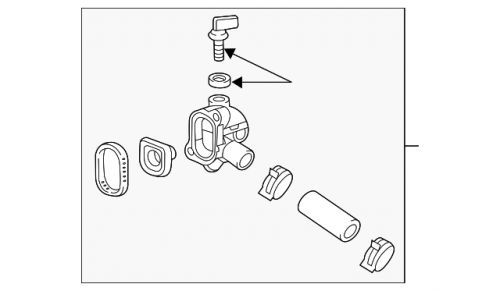 Genuine gm water outlet 25201459